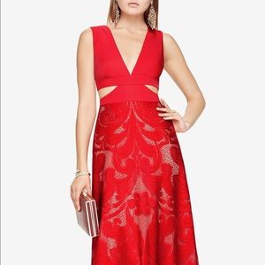 BCBG Marilyne V-Neck Cutout Gown
